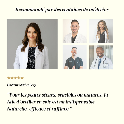 TAIE D’OREILLER EN SOIE PURE ANTI-CASSE